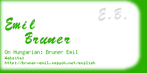 emil bruner business card